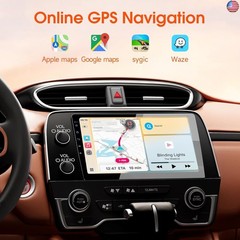 Double Din Car Stereo, 10.1″ HD Touchscreen with Wireless Apple Carplay &