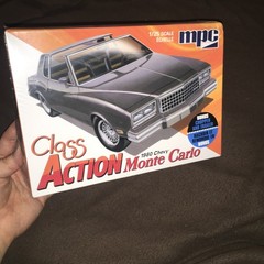 mpc Class Action 1980 Chevy Monte Carlo Bonus Chopper & Trailer Model Kit 1/25