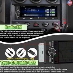 6.36″ Single Din Car Stereo with Wireless CarPlay & Android Auto, IPS