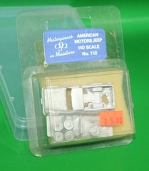 DJH Masterpieces in Miniature No. 112 American Motors Jeep HO Scale Metal – NOS