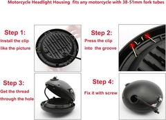 7 Inch Motorcycle Headlight Housing Bracket Headlamp Shell 7″ LED Headlight