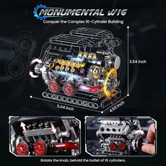 Manual Crank 3-in-1 Engine Model Kits for Adults & Teens – Collectible STEM Gift