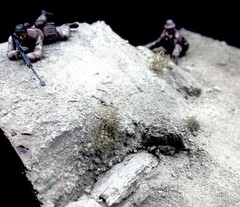 1/35 Scale Military Diorama Base Terrain Display Model Soldiers Figures Diecast