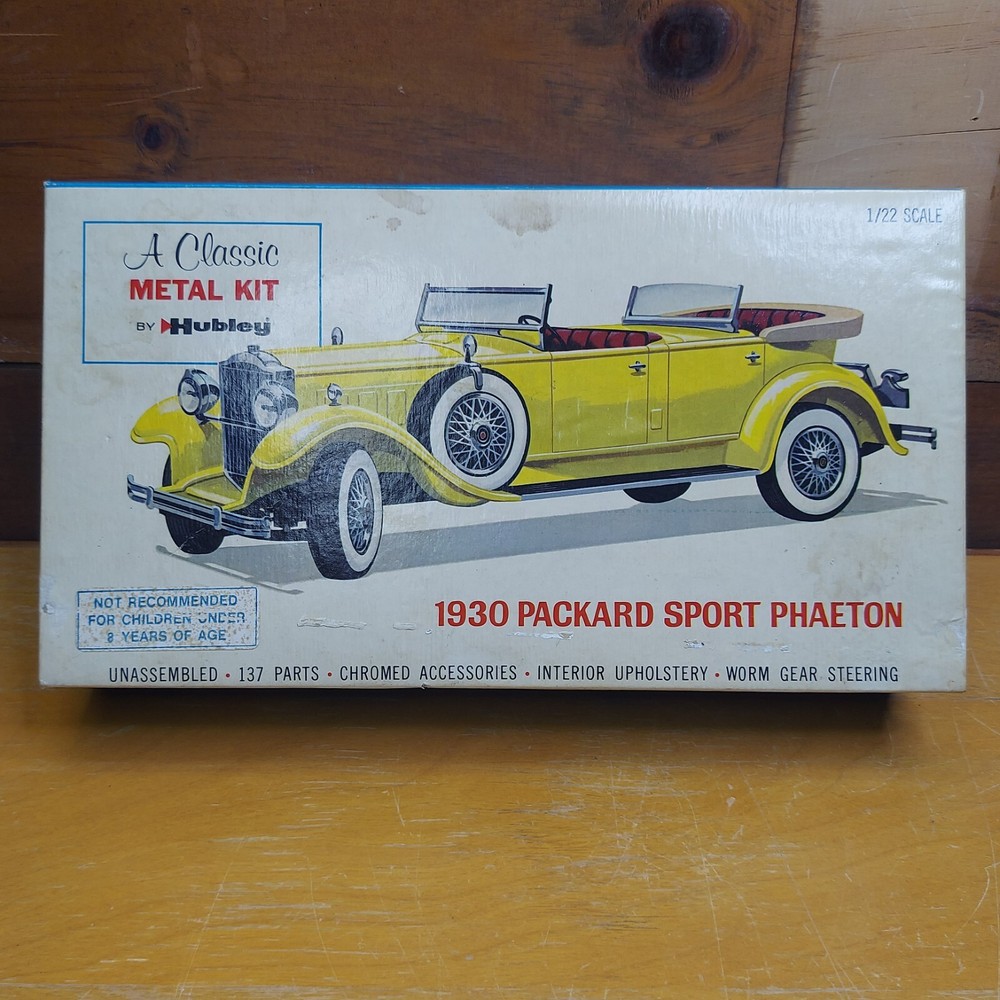 Hubley 1930 Packard Sport Phaeton 4859-600 Metal Model Kit 1962 Diecast Sealed