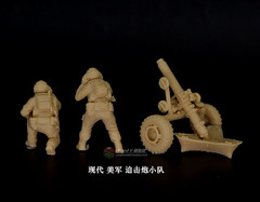 1/72 Resin Modern US Army Mortar Team 2 Figures Unpainted