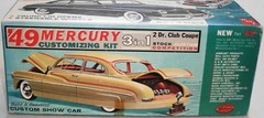 AMT TROPHY SERIES ’49 MERCURY 3 in 1 CUSTOMIZING KIT 1/25 black plastic