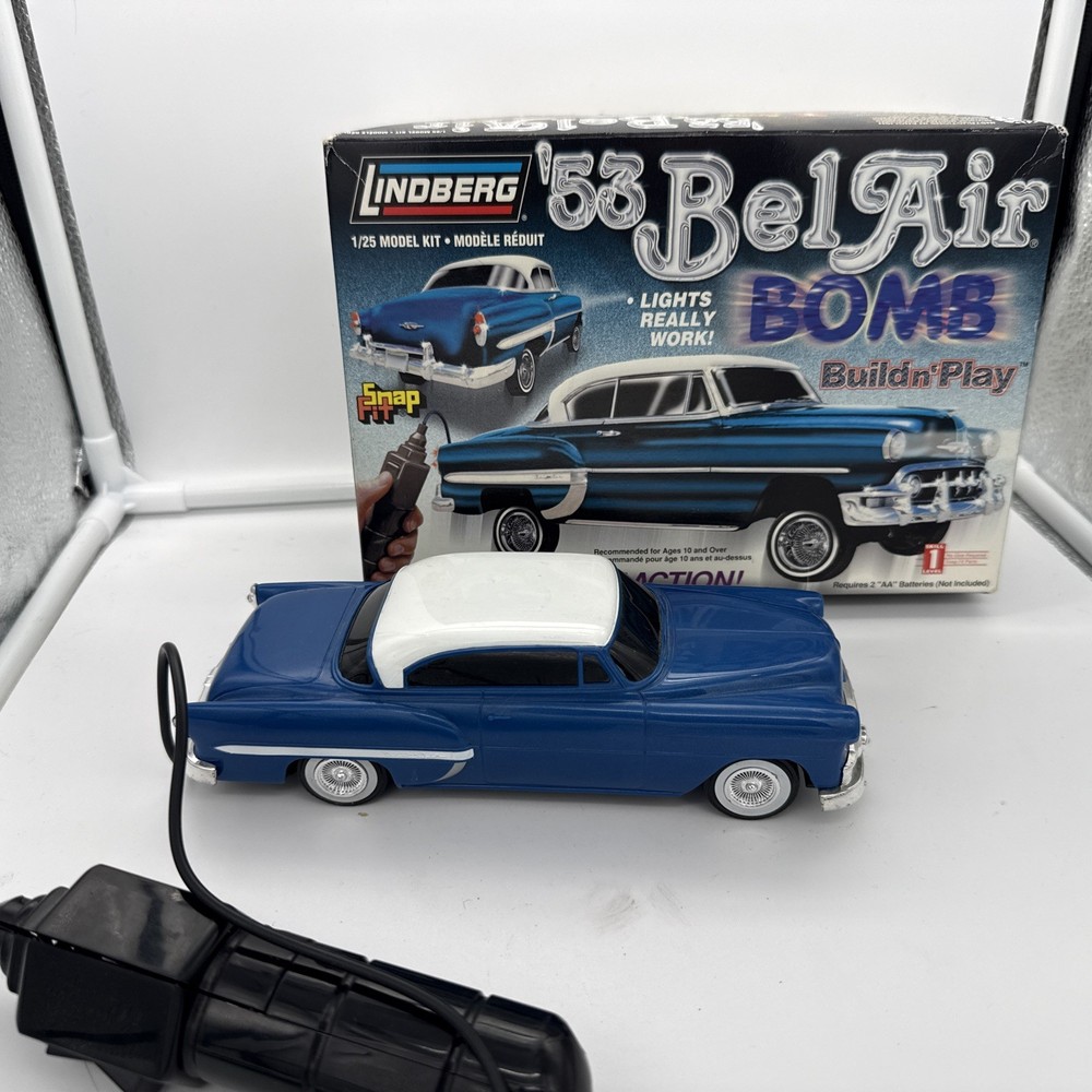 LINDBERG 1953 BEL AIR BOMB BUILD N’PLAY JUMPING ACTION MODEL KIT HOPPER LOWRIDER