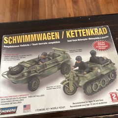 NIB Lindberg 76084 1:72 Scale WWII German Army Schwimmagen/Kettenrad Model Kit