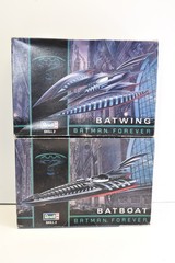 Vintage Revell Batman Forever Model Kit Lot: Batwing And Batboat- 1995- Open Box
