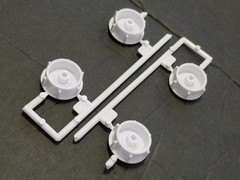 4 – 1968 Mustang GT STOCK STEEL WHEELS from Revell 1:25 Model Kit 68 STEELIES