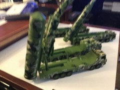 Set of 4 Dongfeng 21D missile vehicle military tank model 6 1/2-7in long