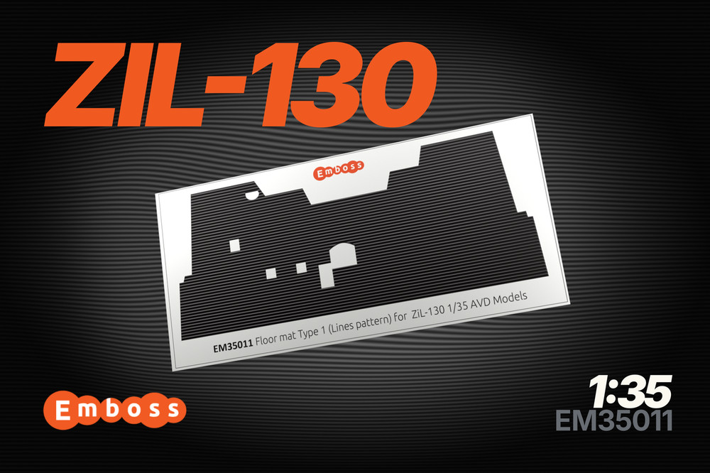 1:35 3D Interior Detail Set Floor Mat for ZiL 130 AVD Models 3501AVD