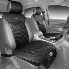 Car Seat Protector, Sideless Seat Covers for Cars, All Season Waterproof Nappa L