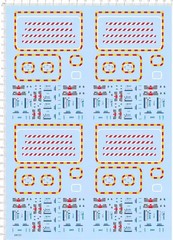 1/200 1/160 Navy Warning Stripe 1/144 Ejector Trailer markings Water Slide Decal