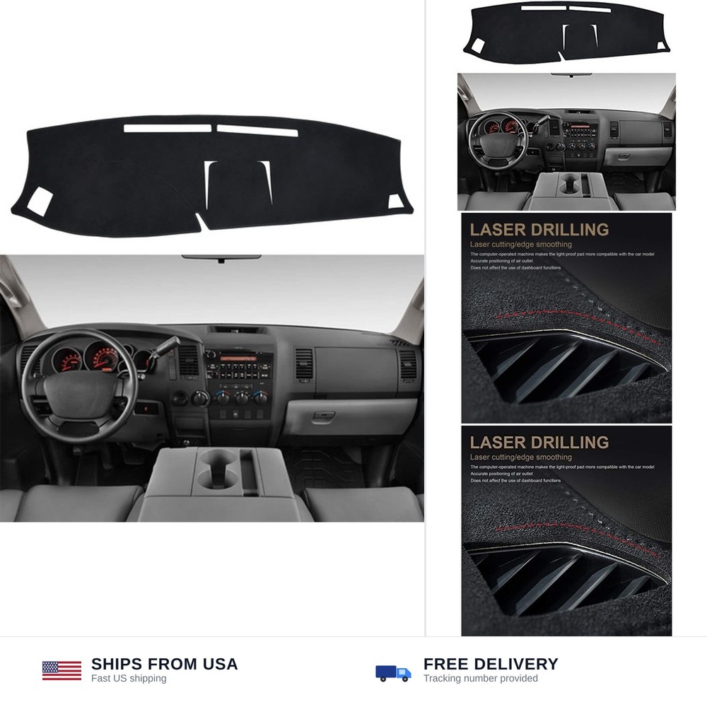 SPEEDWOW Dashboard Dash Board Cover Mat Carpet Compatible with Toyota Tundra …