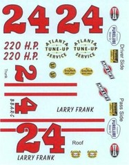 PPP #24 Atlanta Tune Up Service 1957-L Frank Nascar decal