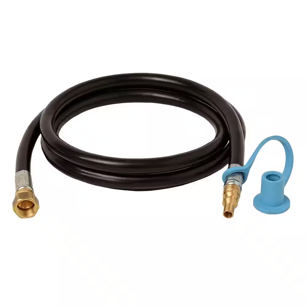 48 In. 3/8 In. I.D. Female Flare Fitting RV Low Pressure Quick Connect Pigtail