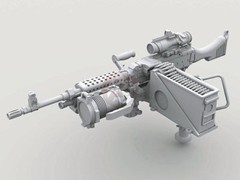 Legend 1/35 M240 Machine Gun on Vehicle Mount w/Swing Arm Var #1 (2 pcs) LF3D014
