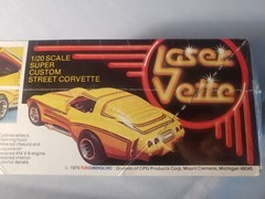 Vintage MPC BIG 1/20 LASER VETTE 1-0743 NEW OLD STOCK FACTORY SEALED 1979 MINTY