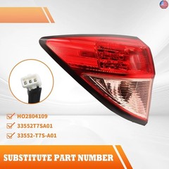 Driver Side Outer Tail Light Red Compatible with HRV HR-V 2016 2017 2018 Rear