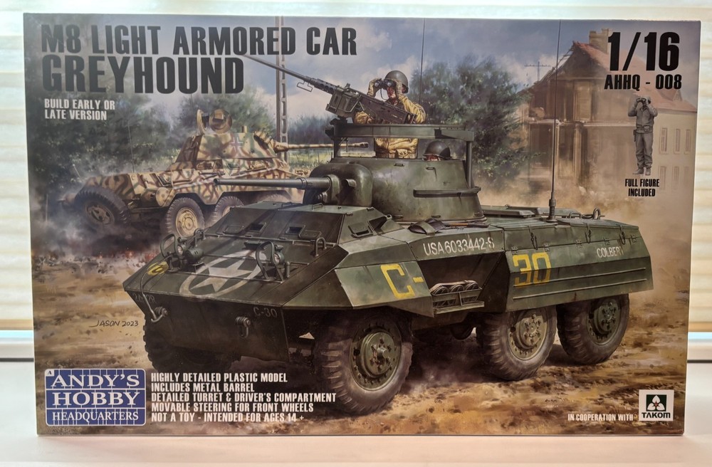 AHHQ Takom 1/16 M8 Light Armored Car Greyhound
