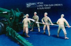 Hobby Fan 1/35 HF-524 WWII US Long Tom Gun Crews (1) & Gun Hoist – 4 Figures