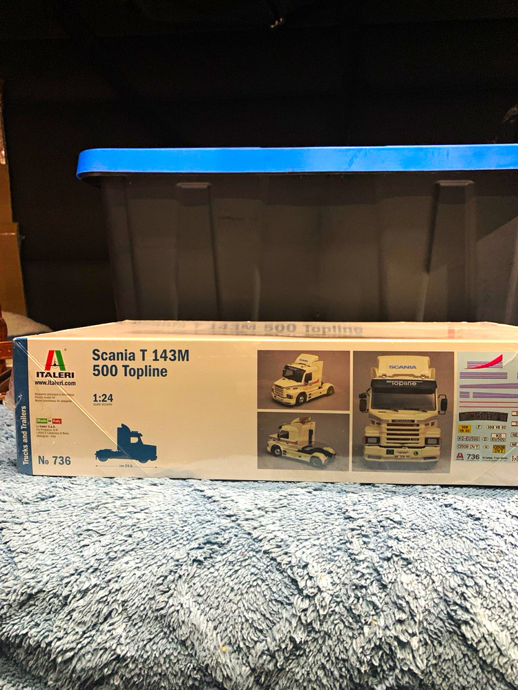 Italeri 1:24 Scania T 143M 500 Topline Truck Model Kit Unassembled MPN 736