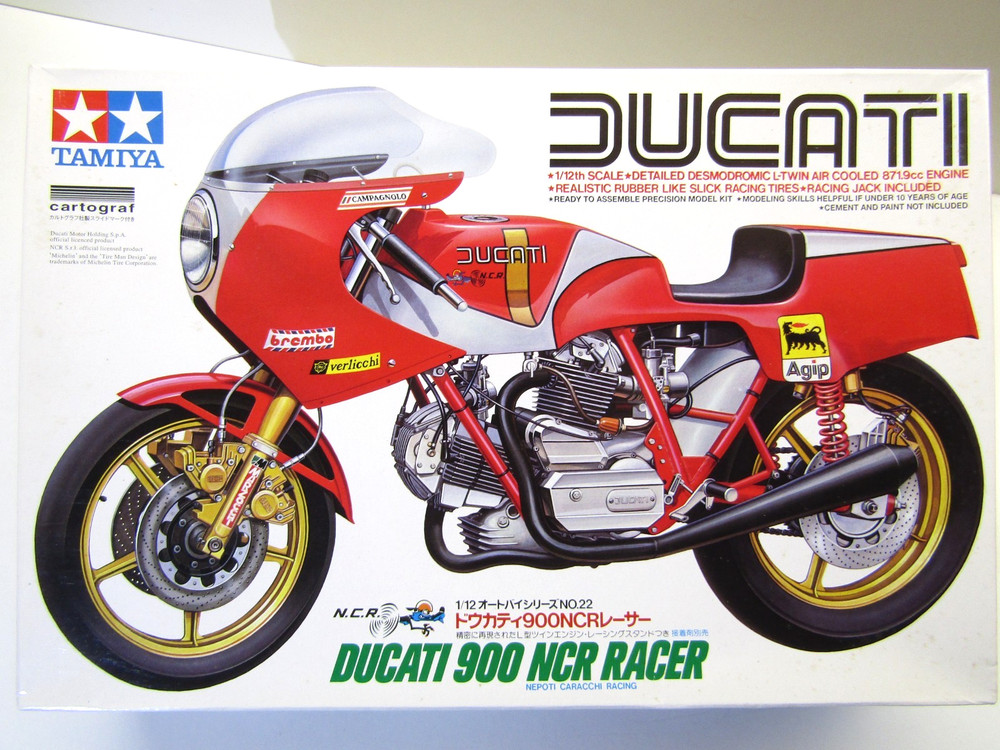 Tamiya 1:12 Scale Ducati 900 NCR Racer Model Kit # 14022*2000 w/Cartograf Decals