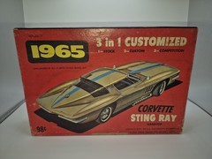 1965 Palmer Corvette Sting Ray Hardtop Plastic Scale Model Kit #6501 Started