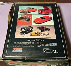 Monogram JAGUAR XK120 1/24 Metal & Plastic Model Kit No. 6103 1979 Opened