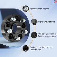 OCPTY 4PCS 5×110 to 5×110 Wheel Spacers 1.5 inch 12×1.25 Studs 65.1mm Hub Bore