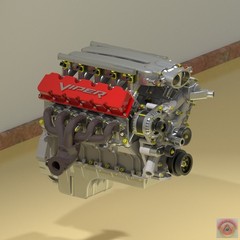 1:8-1:24 Scale V10 VIPER, 3D Resin Printed Kit with TREMEX T56 Transmission