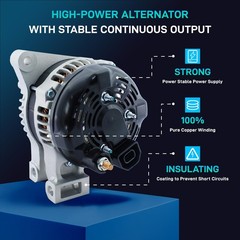Bdeli Alternator Compatible Chevy 08-09 13-16 3.6 Equinox 2008-2012 Malibu