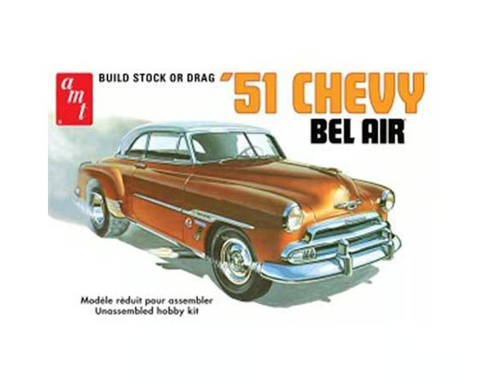 AMT T295 Build Stock or Drag 1951 ’51 Chevy Bel Air MODEL KIT Scale 1:25