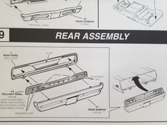 1969 Dodge Super Bee TAILLIGHTS PANEL from Monogram Revell 1:24 Model Kit 69