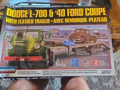 Lindberg 73068 DODGE L-700 & 40 FORD COUPE W/ FLATBED 1/25 Factory Sealed It’s.