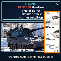 MENG 72-008 1/72 German PZH-2000 Howitzer w/Armor Detail-Up+Metal Barrel+Tracks