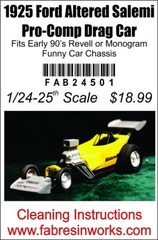 24501 Pro Comp Drag Car 1925 Model A Body 1/24-25th Scale Static or Slot Car