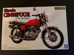1:12 Scale Aoshima Honda CB400 Four Motorcycle Bike Model Kit – 1974 Model New