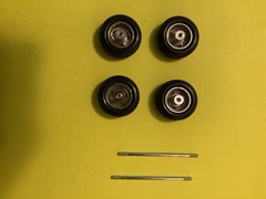 1/24 Maisto 1967 Mustang GT Chrome Rims, Tires & Axle Parts, model car building