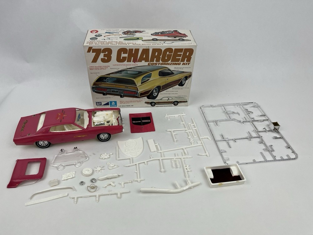 MPC ‘73 Charger Model Kit Partially Built- Incomplete- Some Damage