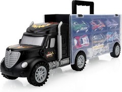Toddler Toys for 3-4 Year Old Boys,Large Transport Cars Carrier Set Black