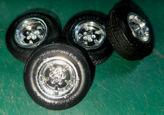 CUSTOM CHROME MAG WHEELS GOODYEAR POLYGLAS GT L60-15 TIRES FORD MUSTANG MACH 1