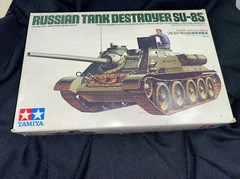 SU-85 Russian Tank Destroyer – 1/35 Scale Tamiya AFV kit#MM-172 Org Box Complete