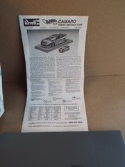 VTG Hot Wheels Revell Camaro 1/25 Plastic Model #F215141 New – Open Box – (Read)