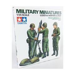 TAMIYA Military Model 1:35 U.S. 107mm Mortar & Crew SW (New)
