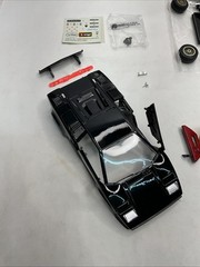 Testors Bburago Lamborghini Countach 1/24 Metal Body Model Kit No 165 Black M15