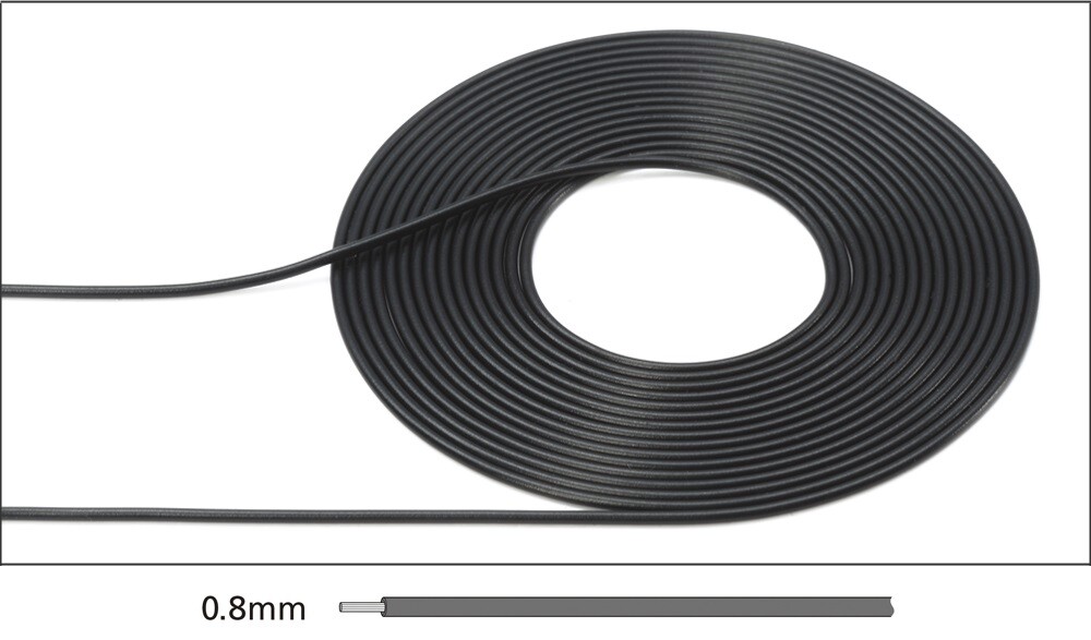 Tamiya Detail-Up Parts Series CABLE (0.80mm OUTER DIAMETER / BLACK) 12677