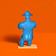 Car Diorama State Trooper Driving Resin 3d printed Unpainted Police LEO Officer