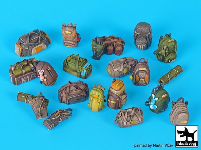 Black Dog 1/35 Civilian Backpacks & Duffel Bags Accessories Set [Diorama] T35170
